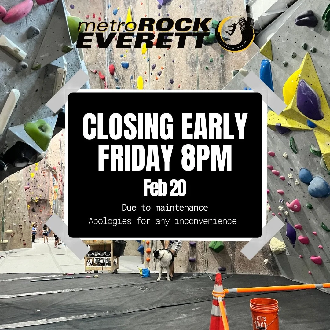 Apologies for the disruptions this week! Nice opportunity to check out the other metrorock locations in Newburyport, Littleton, and the newly open Tyngsborough!