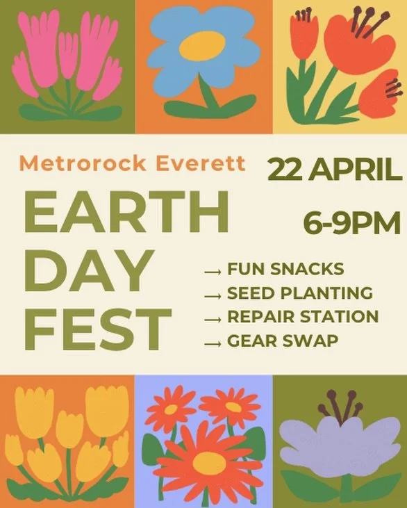 Come celebrate Earth day with us! Join us for some seed planting, patch up some torn up clothes, and of course some great climbing! 🌎🍃🌱💙