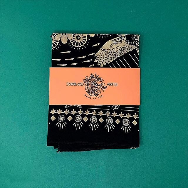 Leave it all behind bandanas are available on our Etsy shop! Who doesn&rsquo;t need a new bandana right now?! .
.
.
.
#sourwoodpress #letterpess #print #printmaking #silkscreen #screenprinting #makers #makersmovement #makersgonnamake #creativityfound