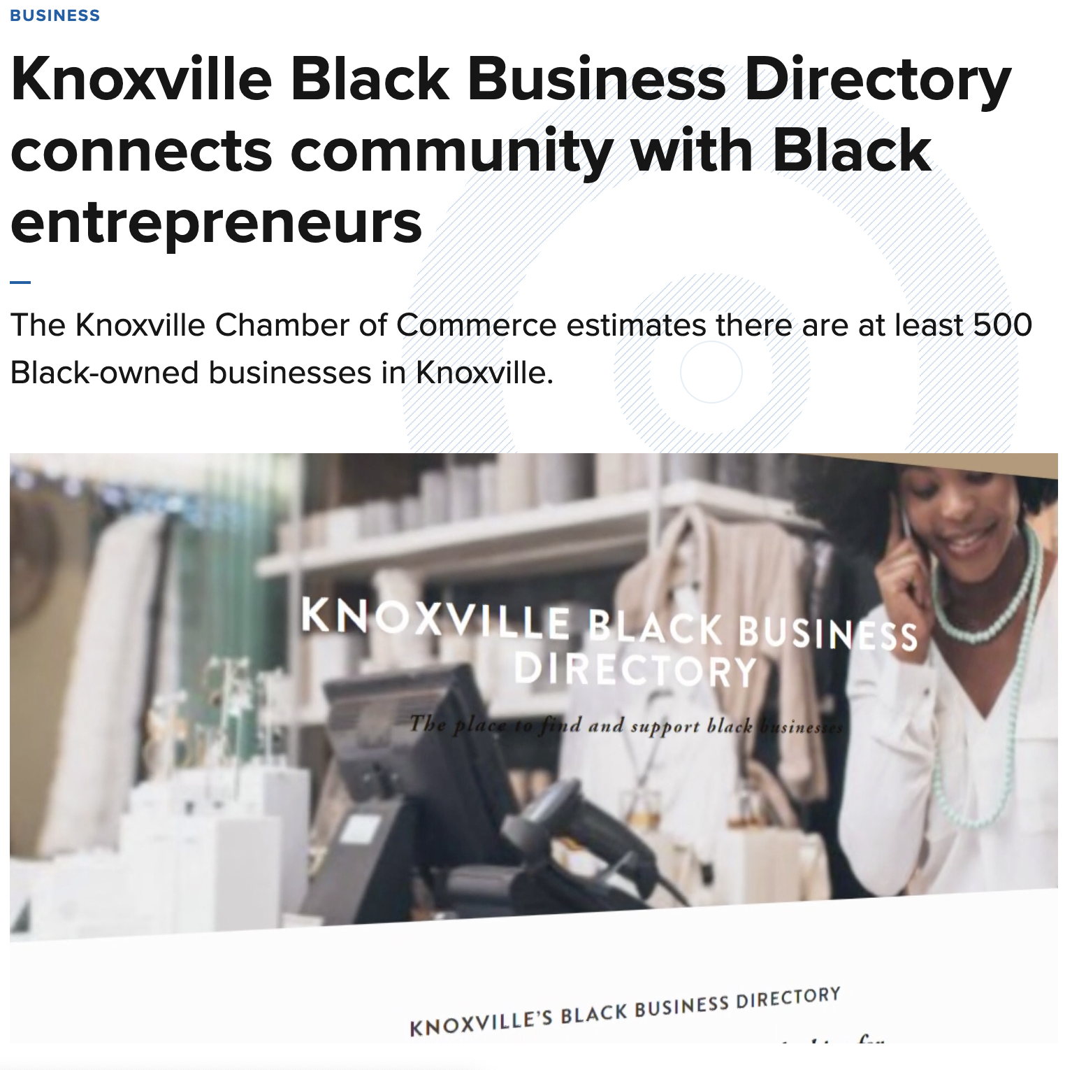 WBIR: Knoxville Black Business Directory connects community with Black entrepreneurs