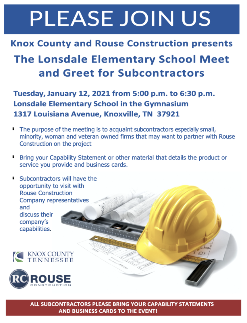 The Lonsdale Elementary School Meet and Greet for Subcontractors
