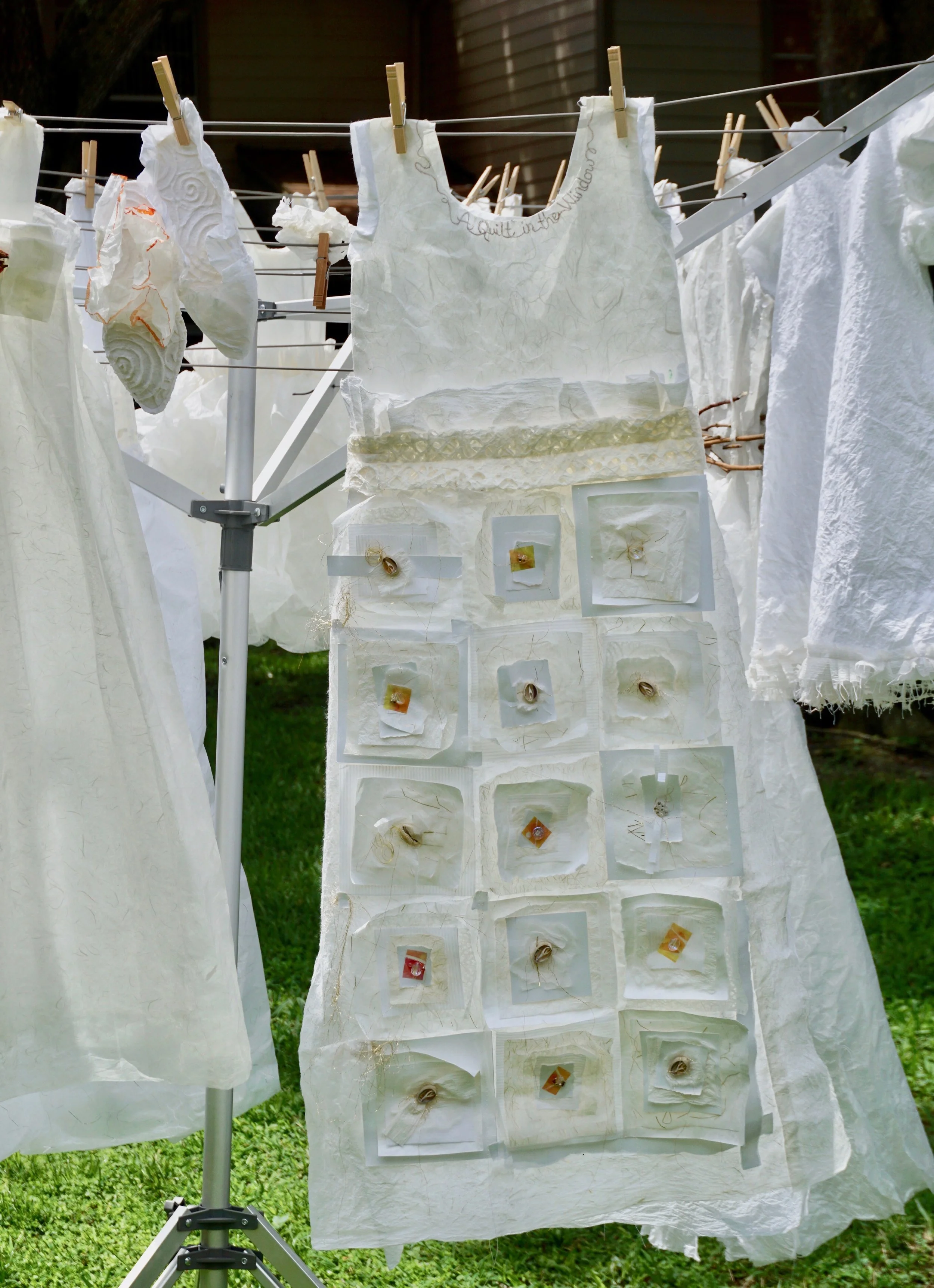 White Quilt Dress-Outside Installation