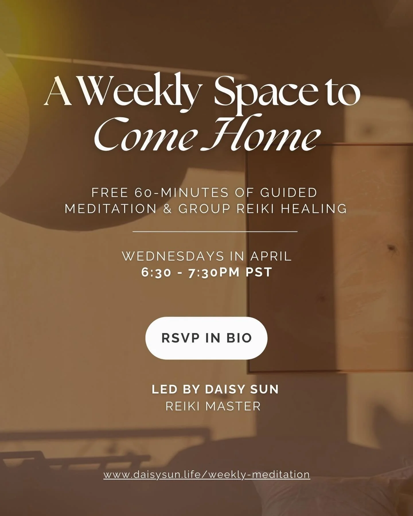 If you&rsquo;ve been curious about Reiki, and would like to explore new ways of connecting with yourself, please join me Wednesday evenings this month for an hour of guided meditation &amp; Reiki healing. 

The link is in my bio, and free for everyon