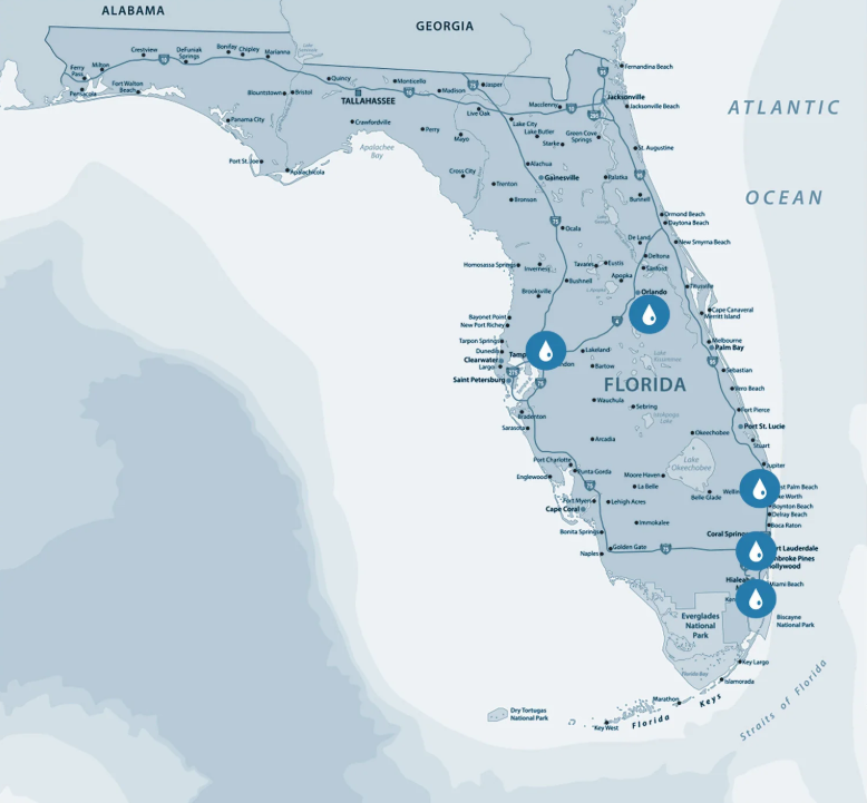 central florida orlando map of services