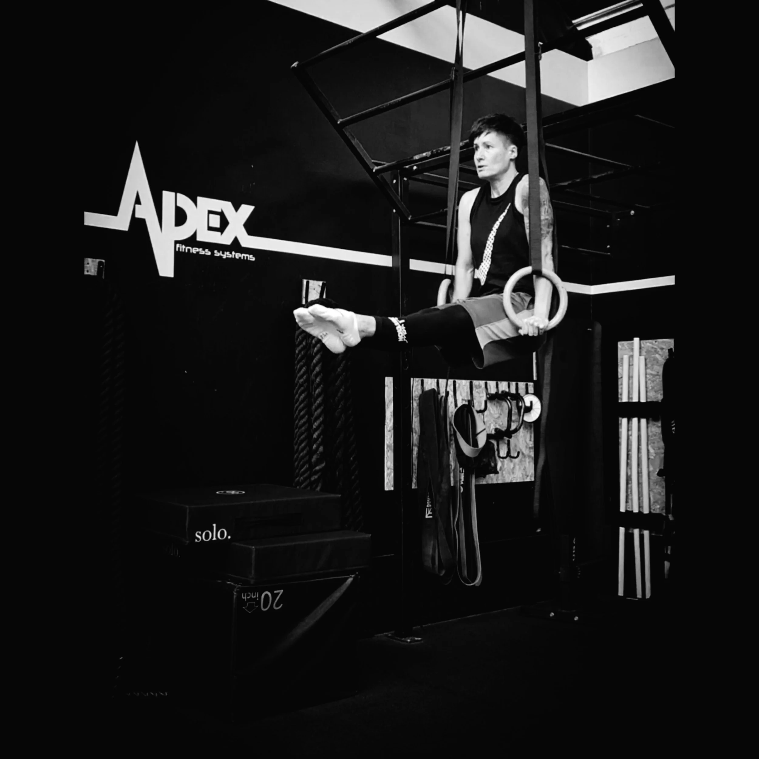 Photo of Mel of the gymnastic rings