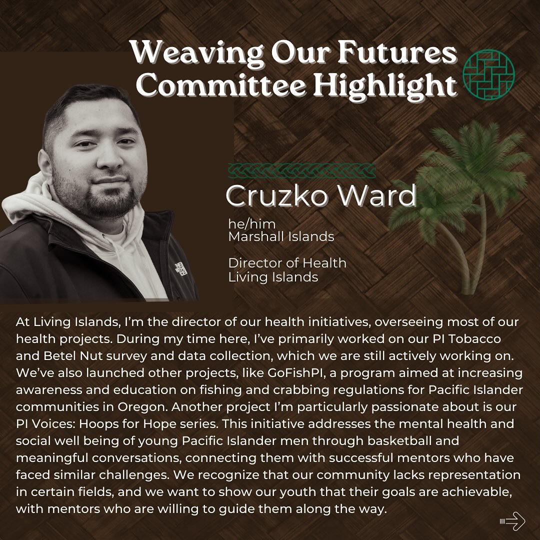 OPIC&rsquo;s Work Committees convene to address key issues in health, housing, and education. These priorities were identified by community members through the PI HEAL Assessment. 🌊

We are excited to feature Cruzko Ward, Director of Health for Livi