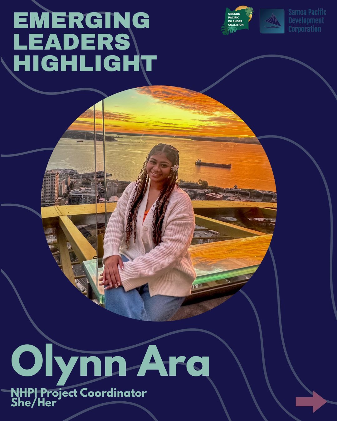 Meet another one of OPIC's Emerging Leaders: Olynn Ara. She is Samoa Pacific Development Corporation's (SPDC) NHPI Project Coordinator. ✨

Olynn has been part of both cohorts of the Emerging Leaders program, and has gained a lot through her participa