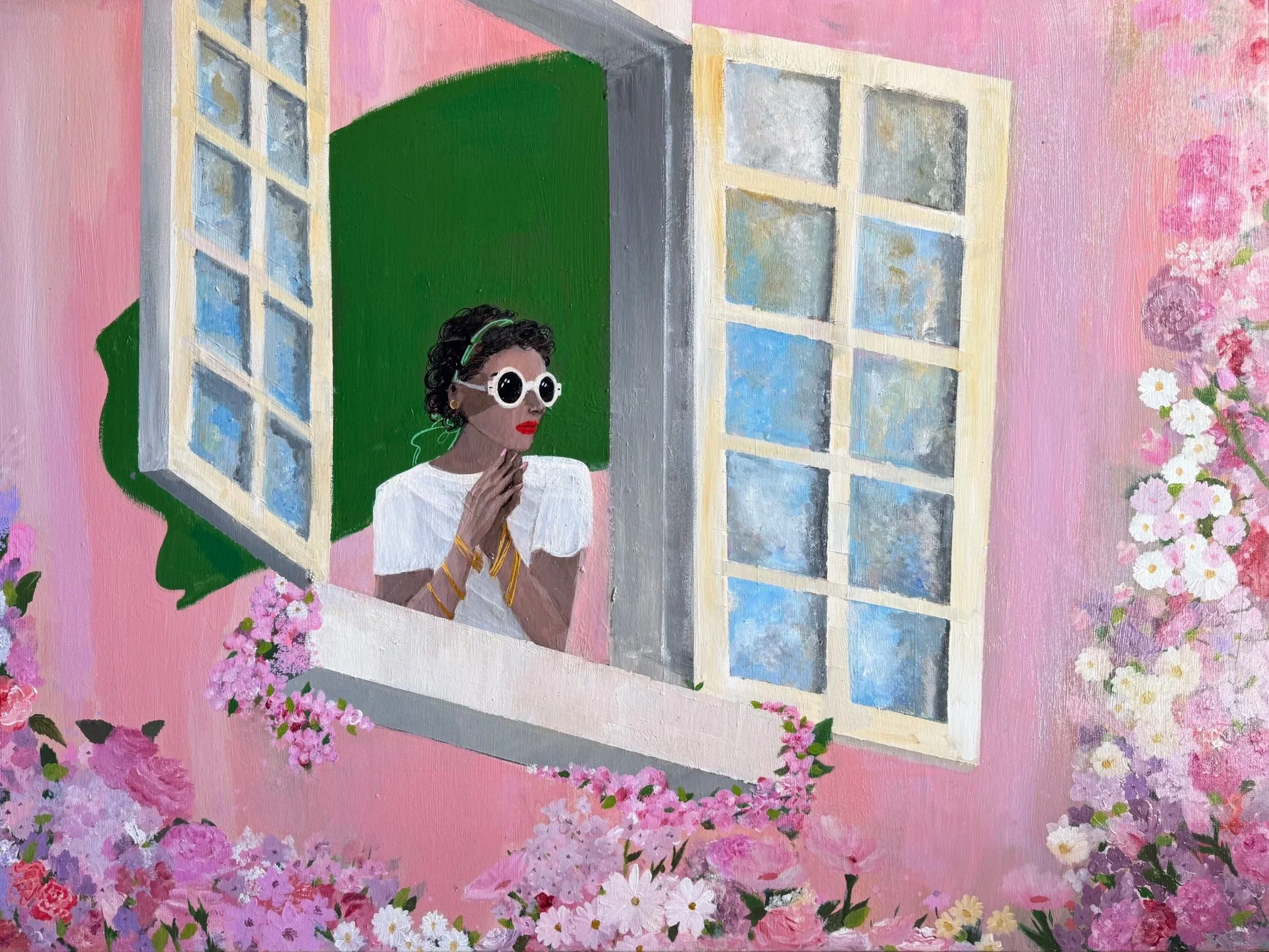 "She's a Girl's Girl"
40" x 30"
Acrylic on Canvas