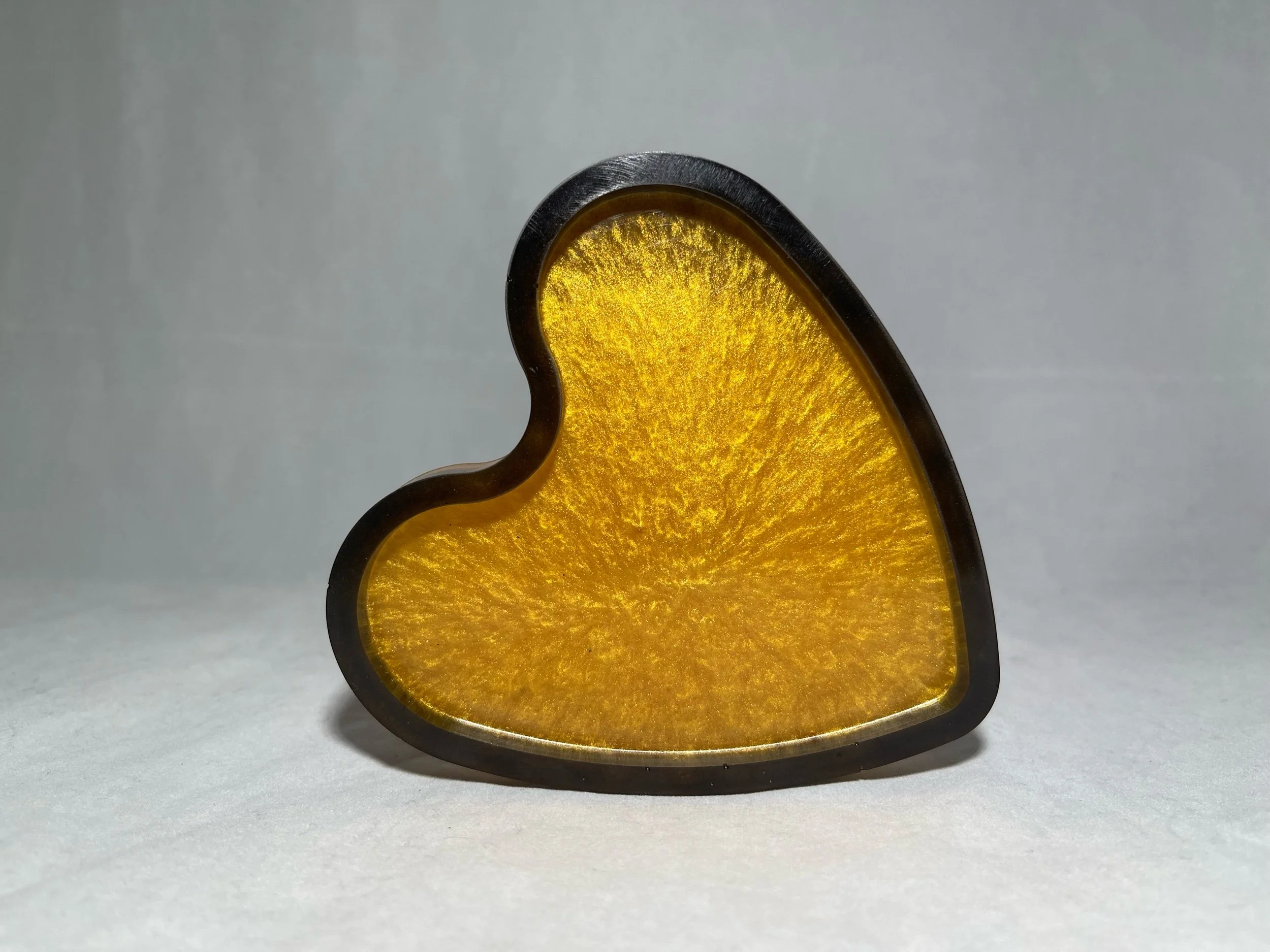 Golden - Heart Coaster