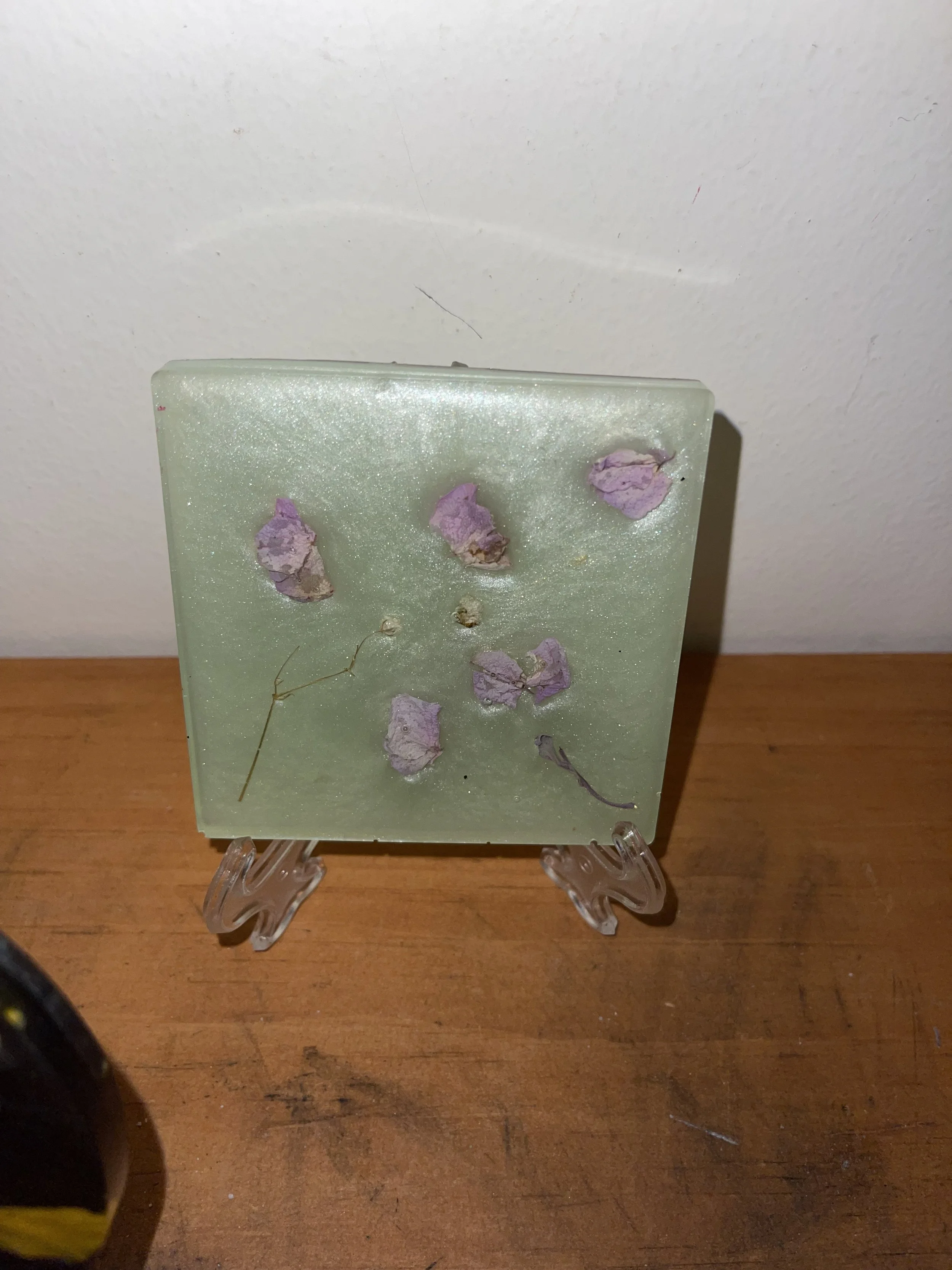 Mint Hydrangea - Square Coaster