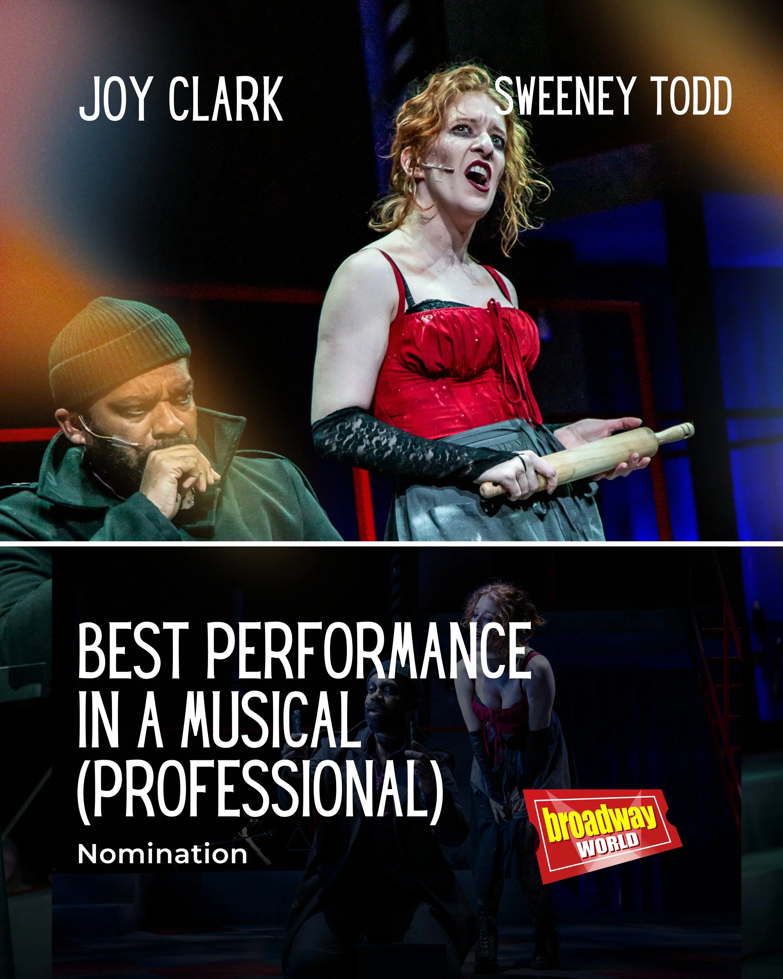 BroadwayWorld Nominations - Joy Clark for SWEENEY and DROWSY