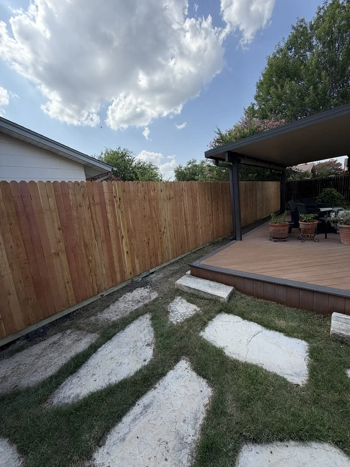 Cedar privacy fence installation in San Antonio, Texas