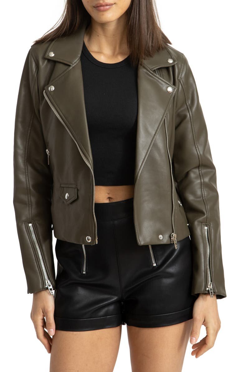 $54.90 Secret Meadow Faux Leather Moto Jacket BLANKNYC - Nordstrom