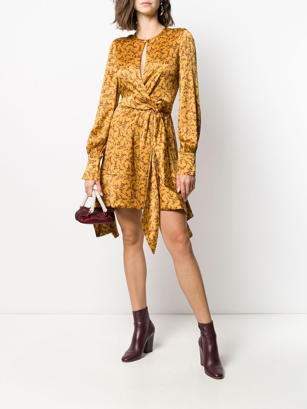$430 Jonathan Simkhai printed ruffle dress - Farfetch