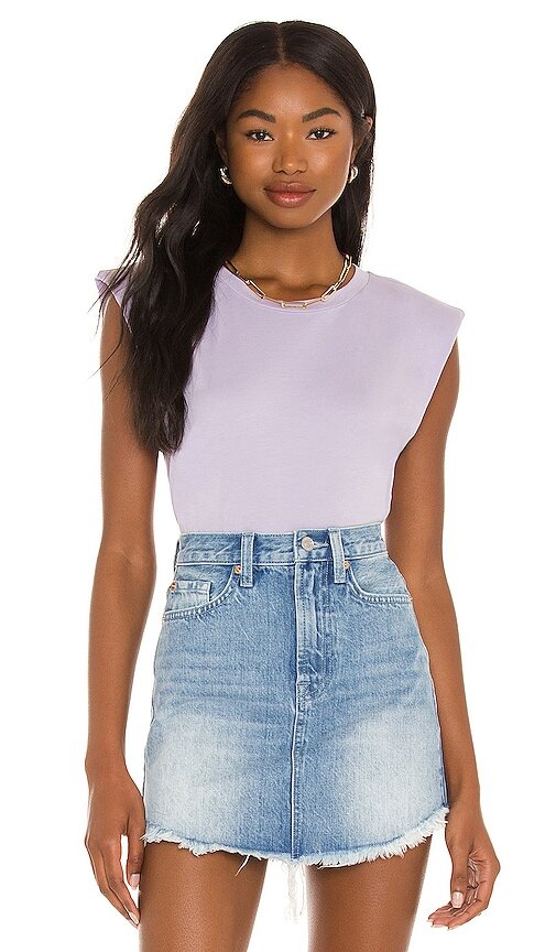 $98 Shoulder Pad Tee 7 For All Mankind - Revolve
