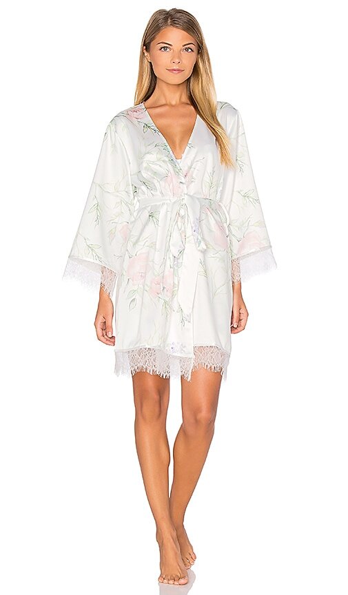 $69 Sophia Lace Trim Robe  homebodii - Revolve