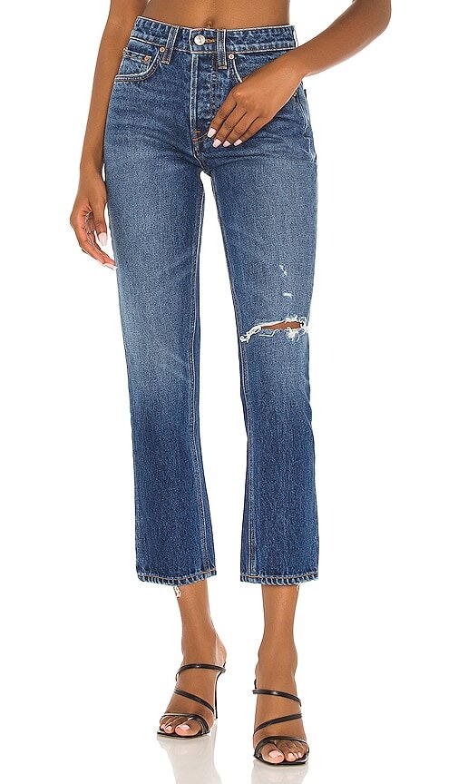 $195 Karolina High Rise Straight Crop  GRLFRND