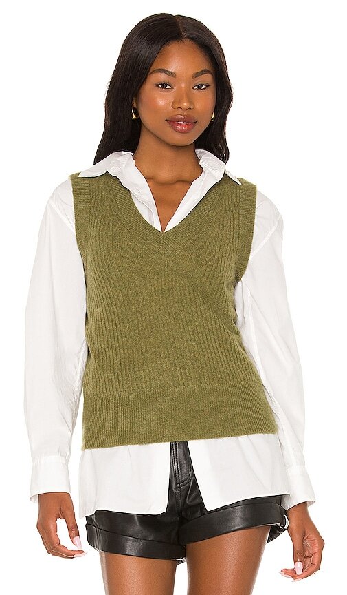 $295 Cashmere Mouline Vest  ATM Anthony Thomas Melillo