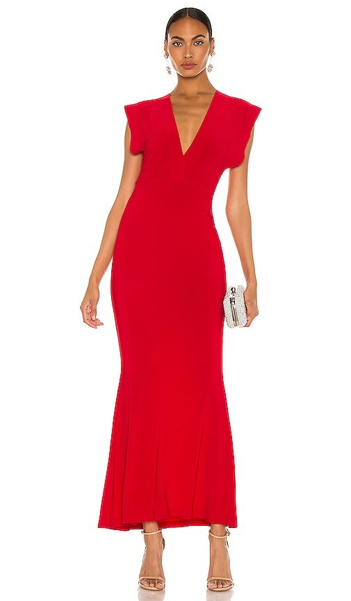 $175 x REVOLVE V Neck Rectangle Gown Norma Kamali