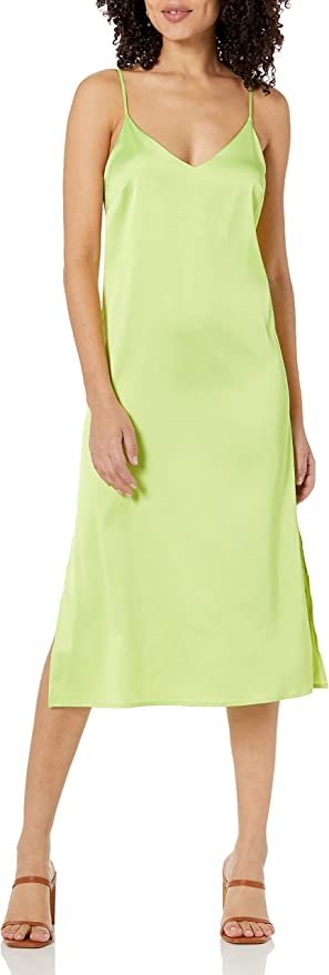 The Drop Women's Ana Silky V-Neck Midi Slip Dress $34.50