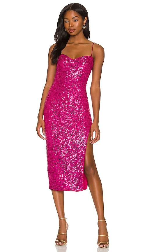 $218 Maizie Midi Dress MAJORELLE