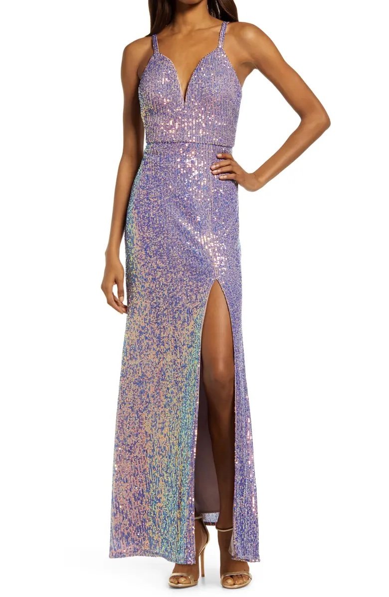 $149 Sequin Embellished Gown MORGAN &amp; CO.