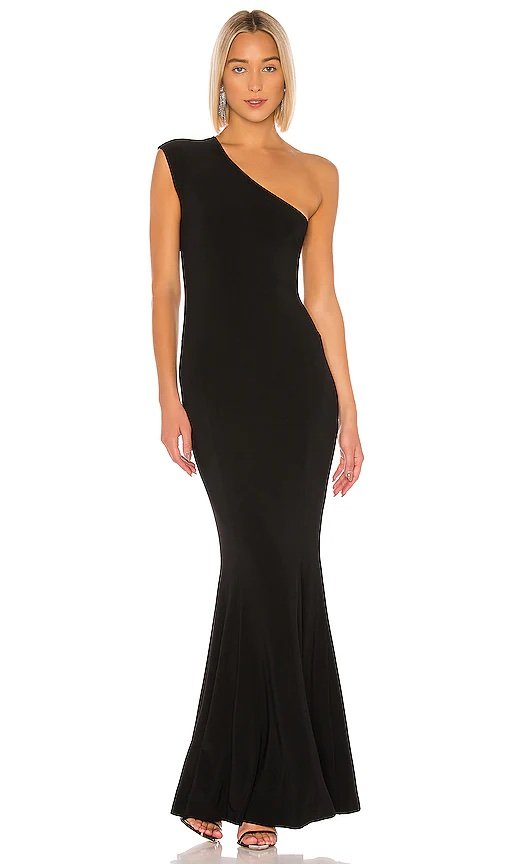 $295 One Shoulder Fishtail Gown Norma Kamali