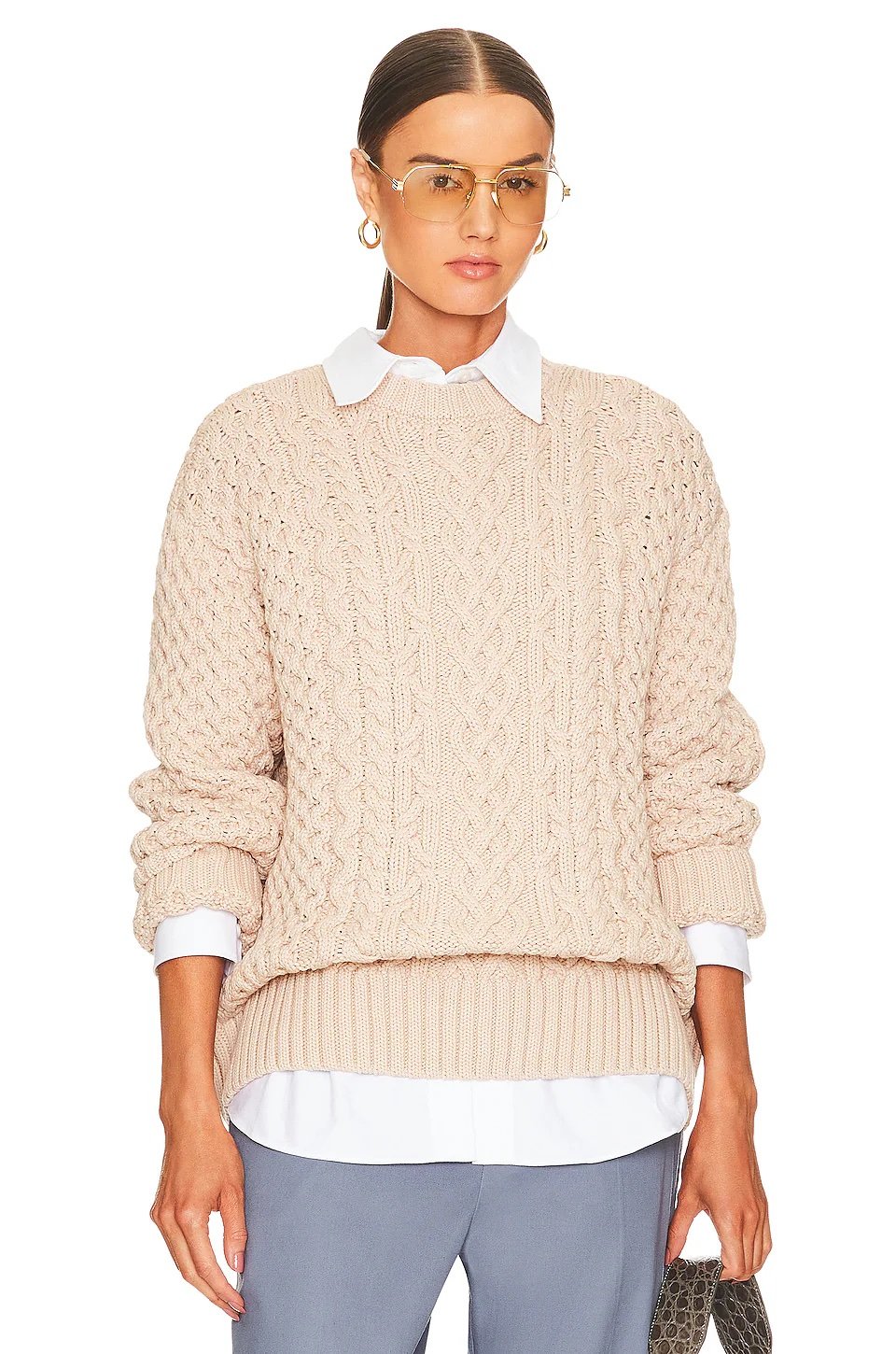 Naara Cable Crew Pullover Song of Style $288