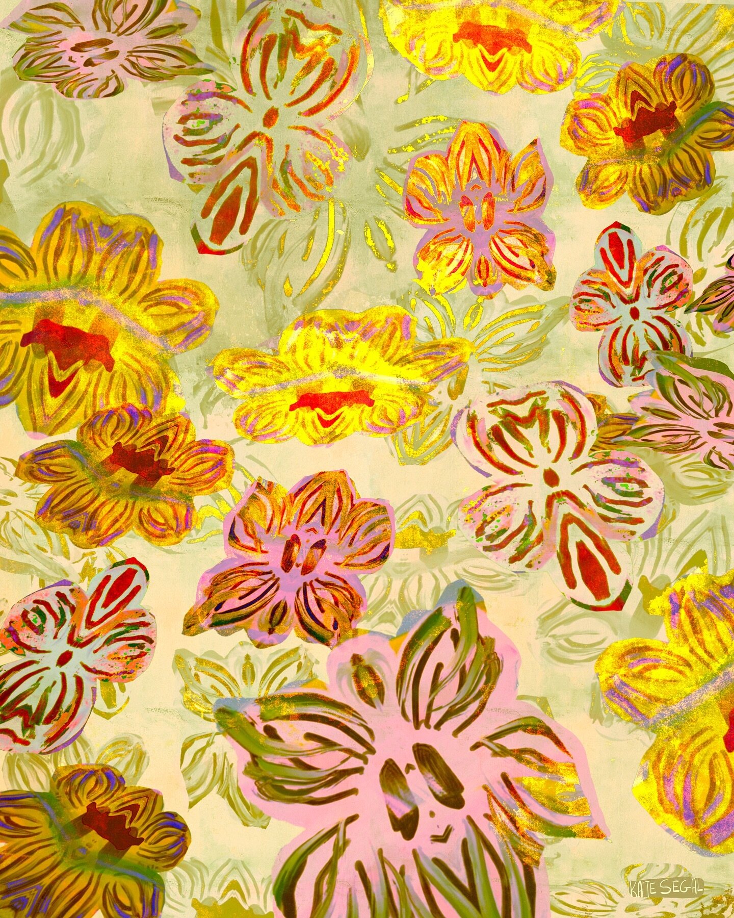 Dignified Florid Print 

#floralprint#floralwallpaper #printandpattern #textiledesigner #elegantprint#katesegal#digitalart