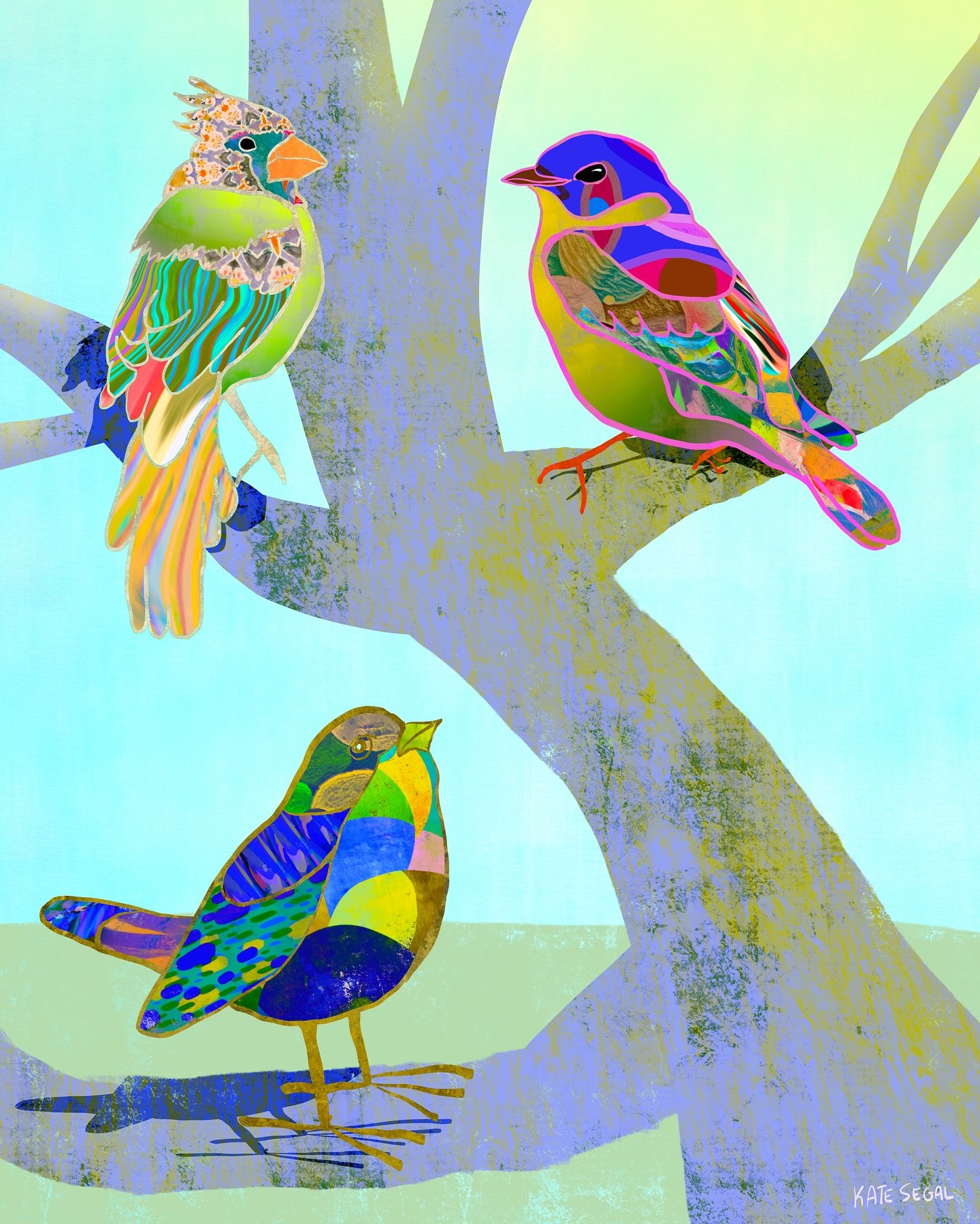Morning Birds

.
.
.
#birdart#natureart##ornithology artcollectors#contemporaryart#contemporarypaintings#birds#painting#illustration#homedecor#artistsofinstagram#illustrator#bookcoverart#surfacedesign#artlicencing#colorfulartwork#fineartprint#kateseg