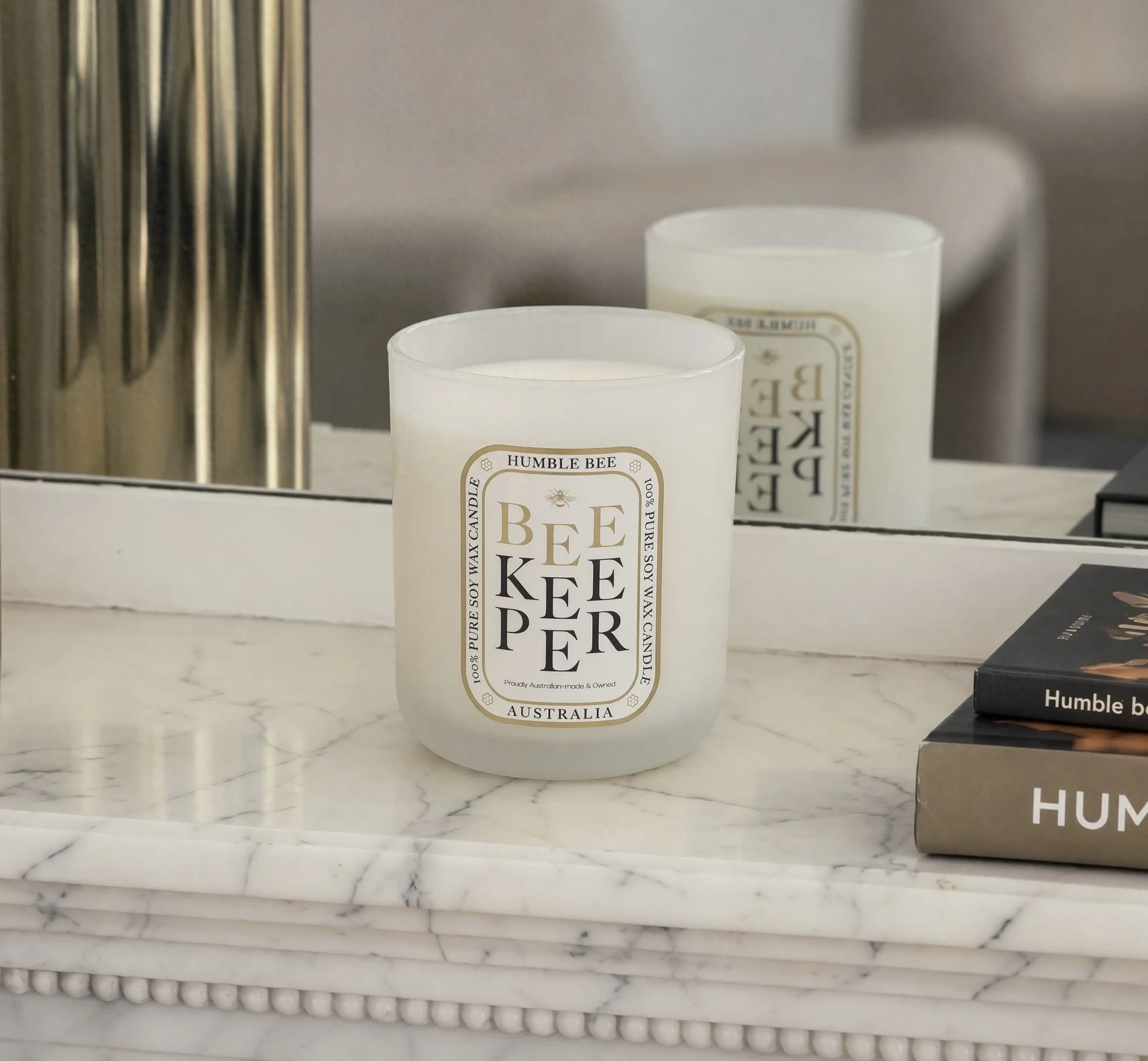 100% Pure & Hand Poured Soy Wax Candle - 'Bee Keeper'