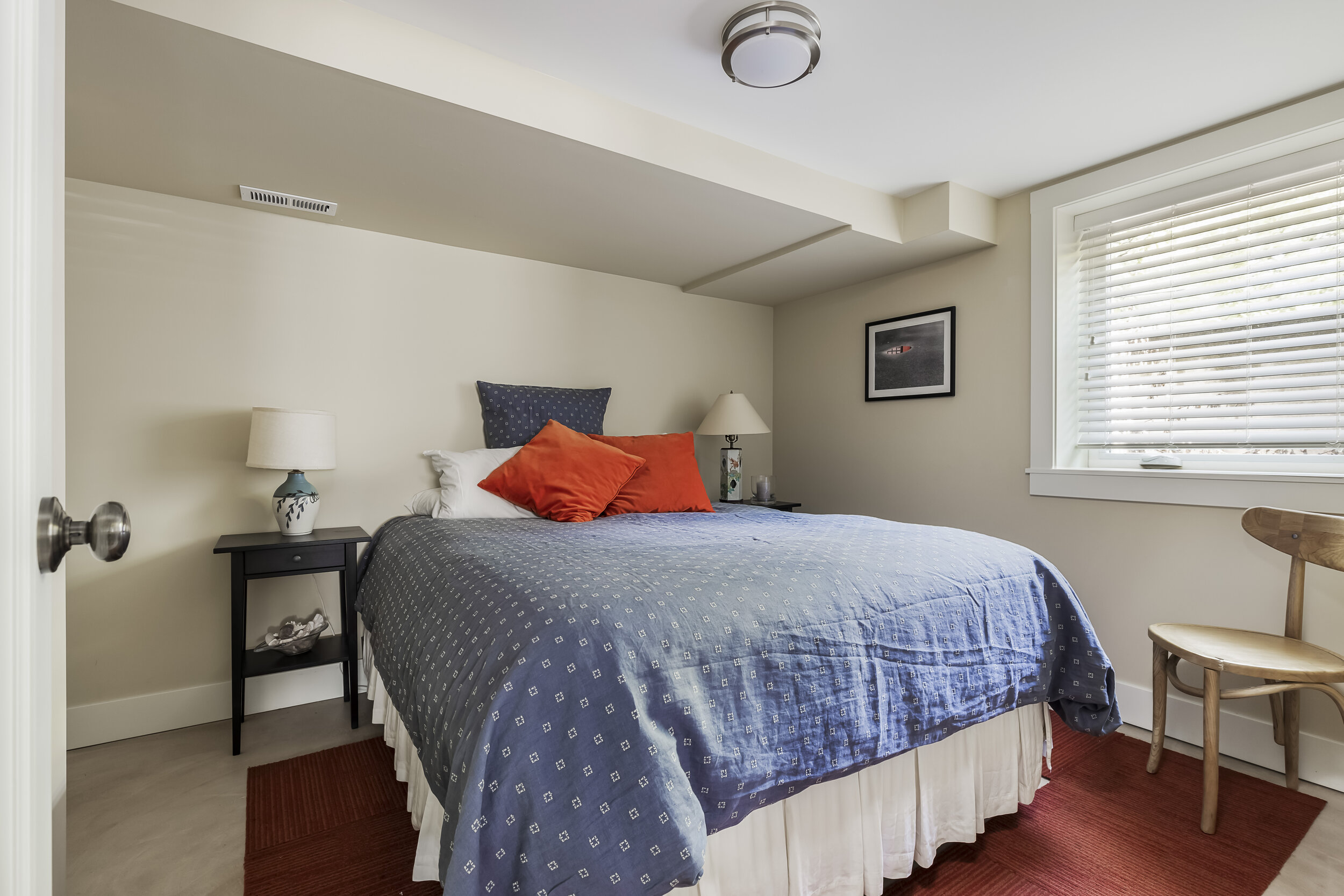 Guest bedroom with egress window.