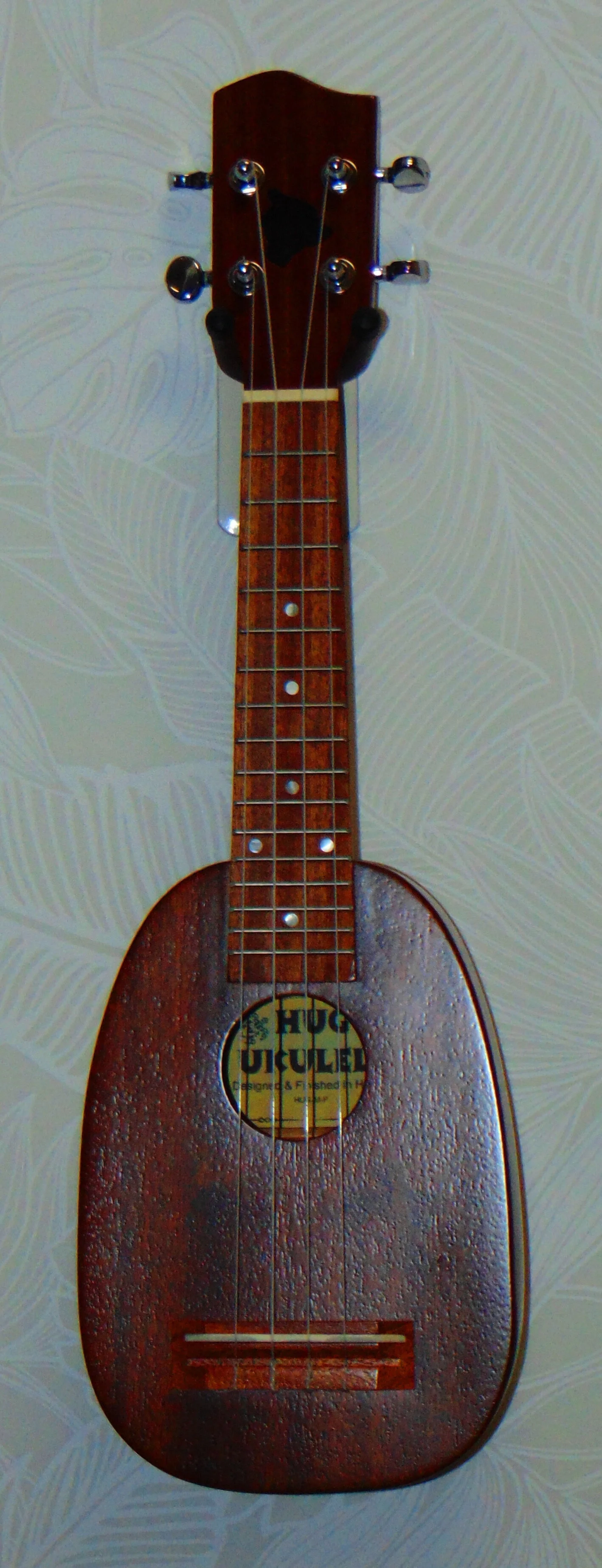 Solid Mahogany Soprano Pineapple  HUG-M-P  Front View