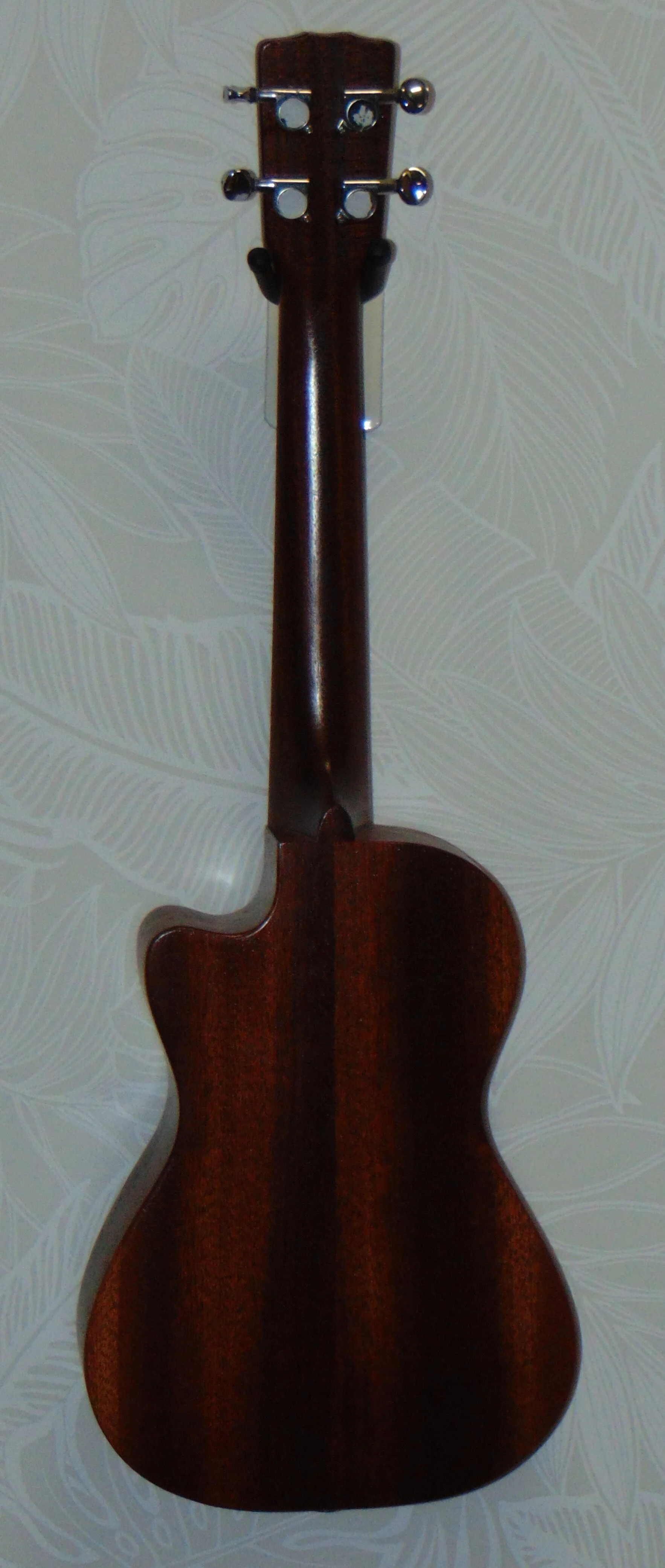 Mahogany Tenor Cutaway electric  HUG-M-TCE  Back View