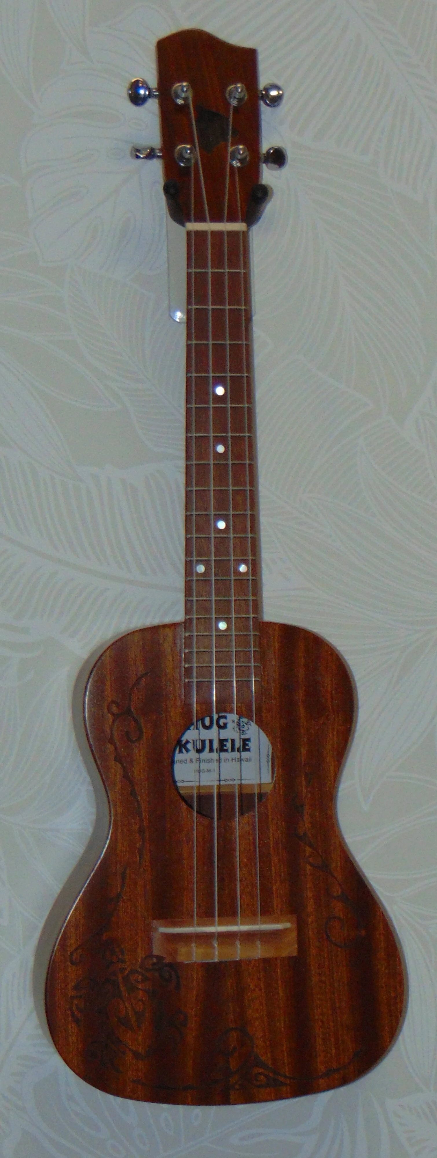 All Solid Mahogany Tenor Size Aumakua Ukulele by HUG Ukulele Front View