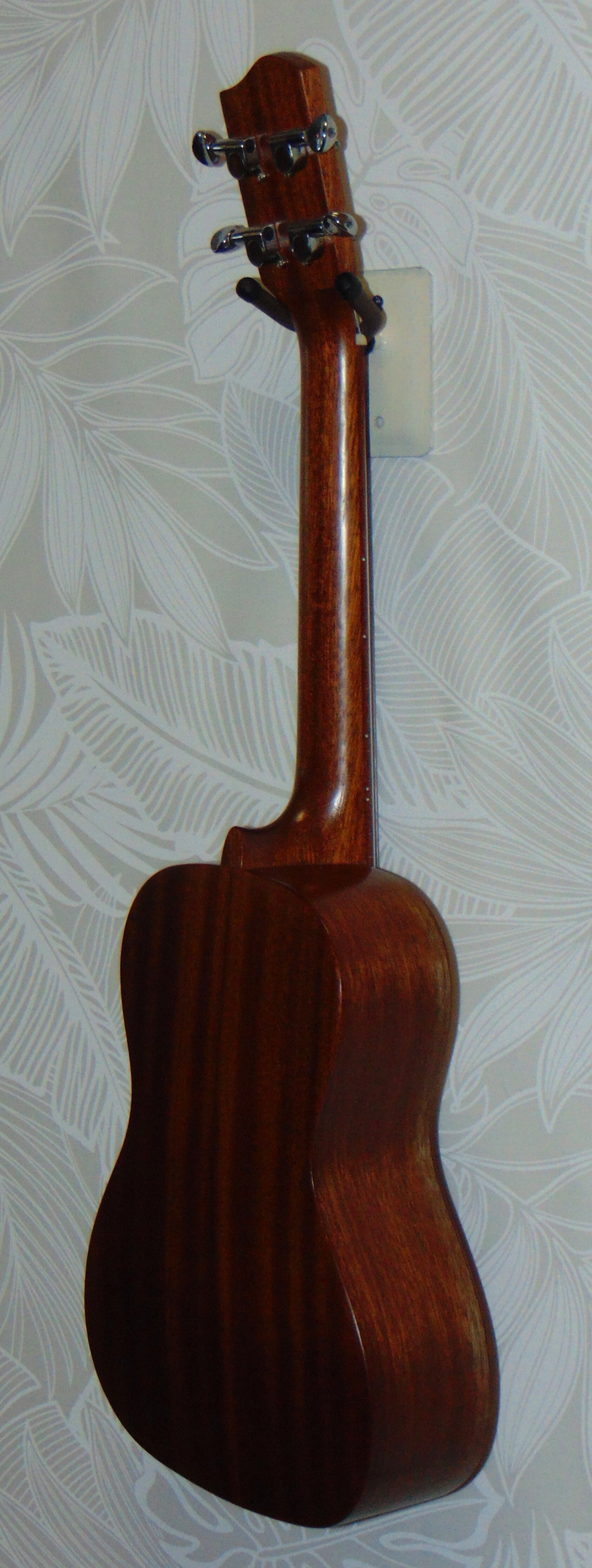 All Solid Mahogany Tenor Size Aumakua Ukulele by HUG Ukulele Side View