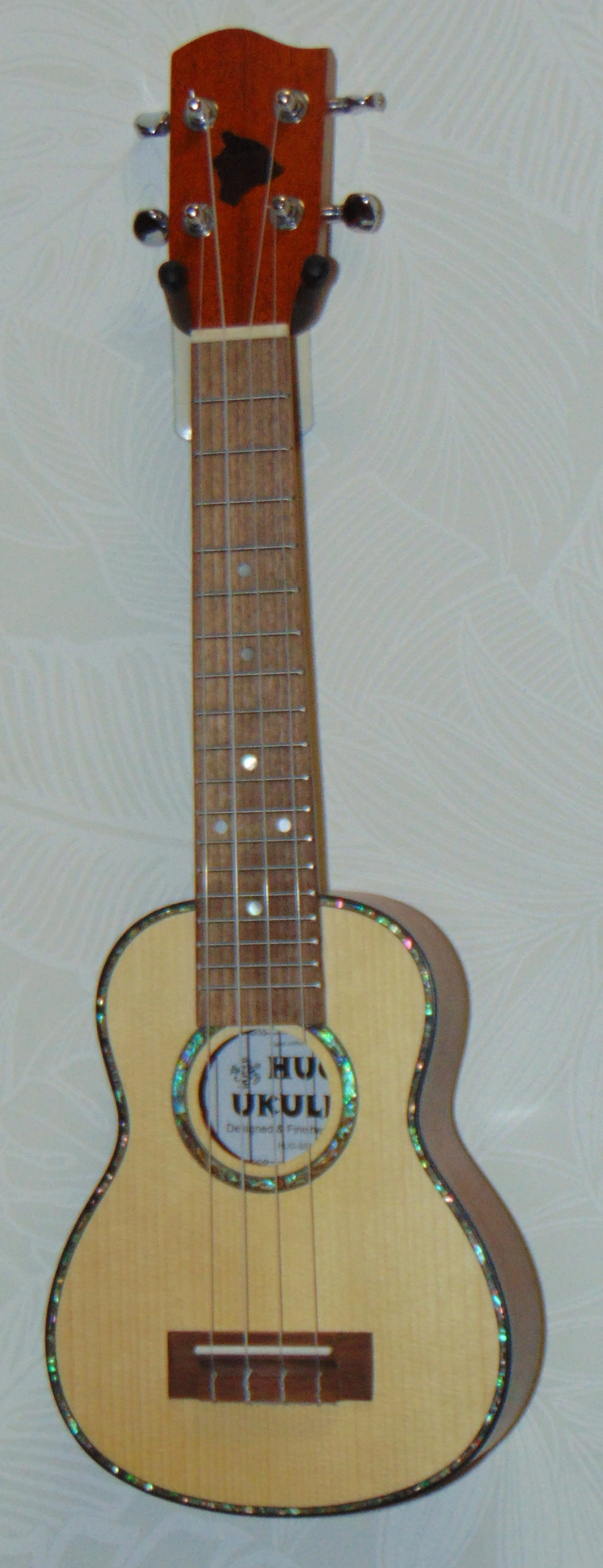 Solid Spruce and Mahogany Super Soprano Front View