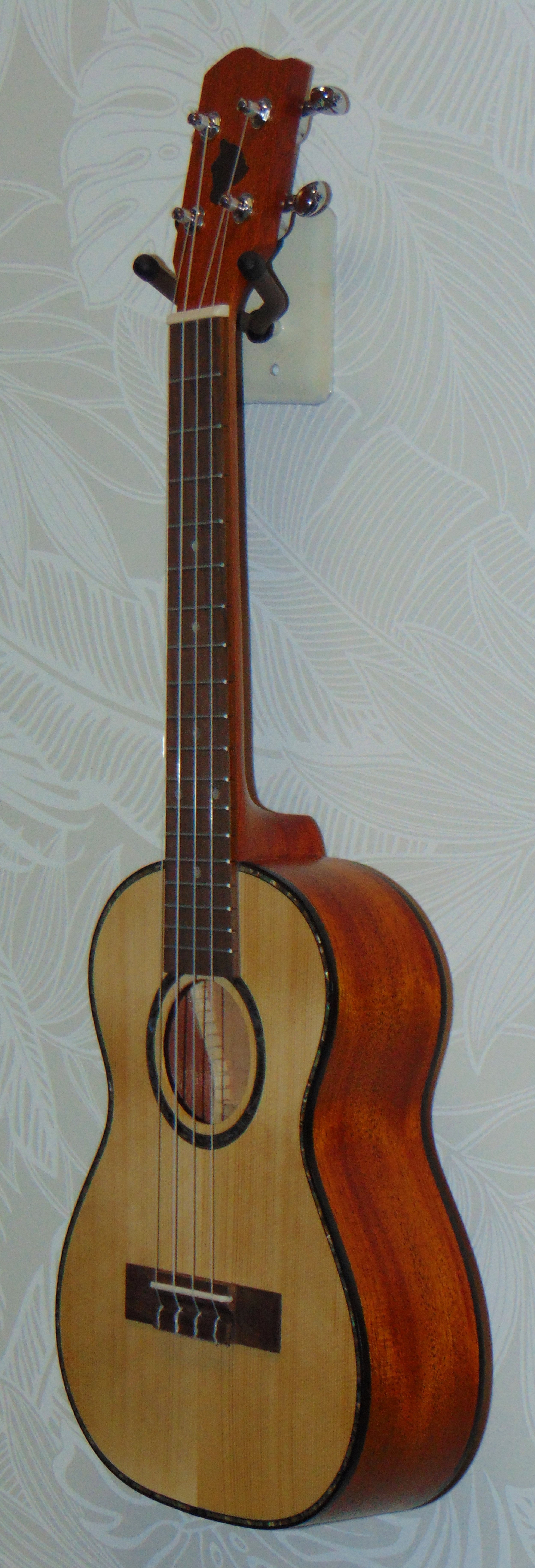 Solid Spruce and Mahogany Baritone Side View