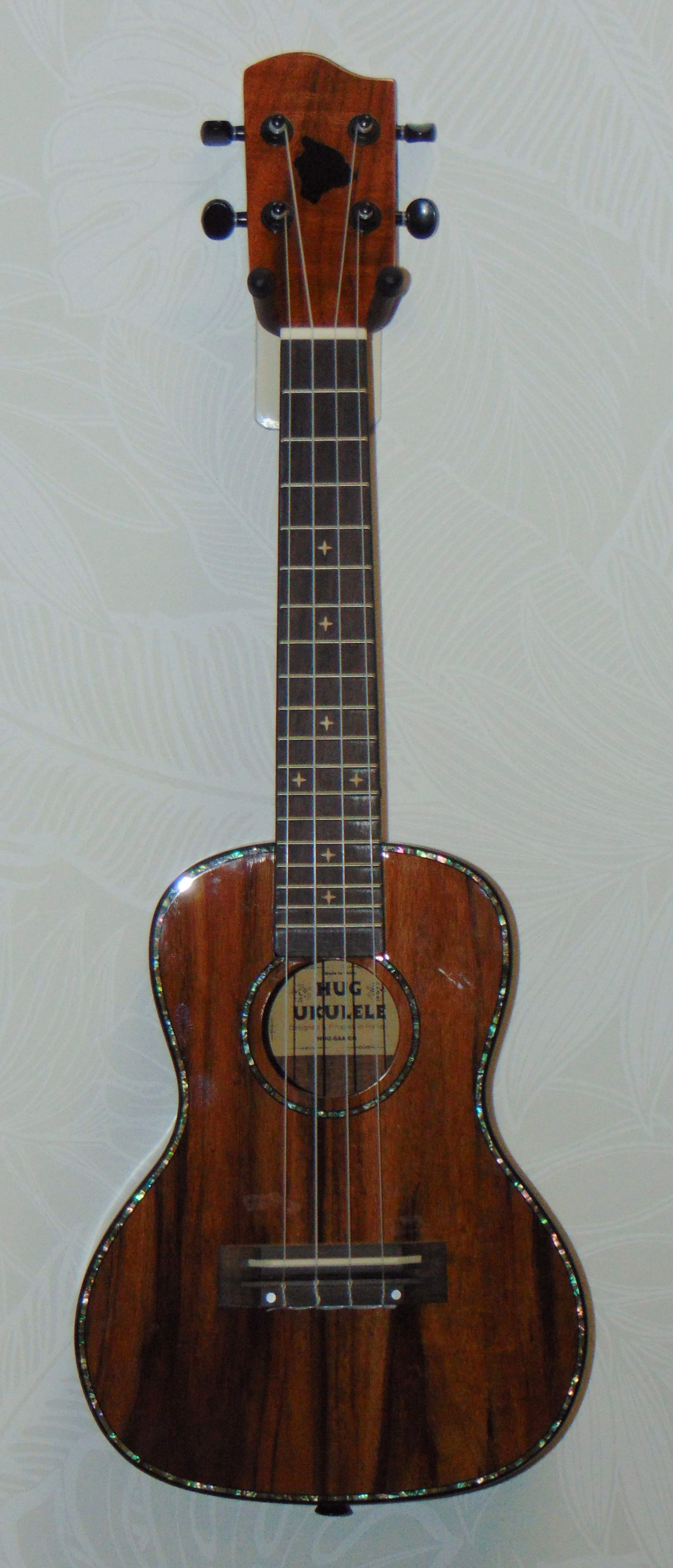 HUG Solid Acacia Tenor Ukulele Front View