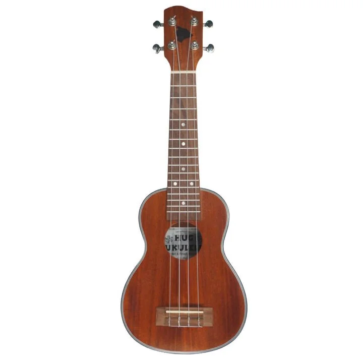 Solid Mahogany Top Soprano Ukulele. Front View.