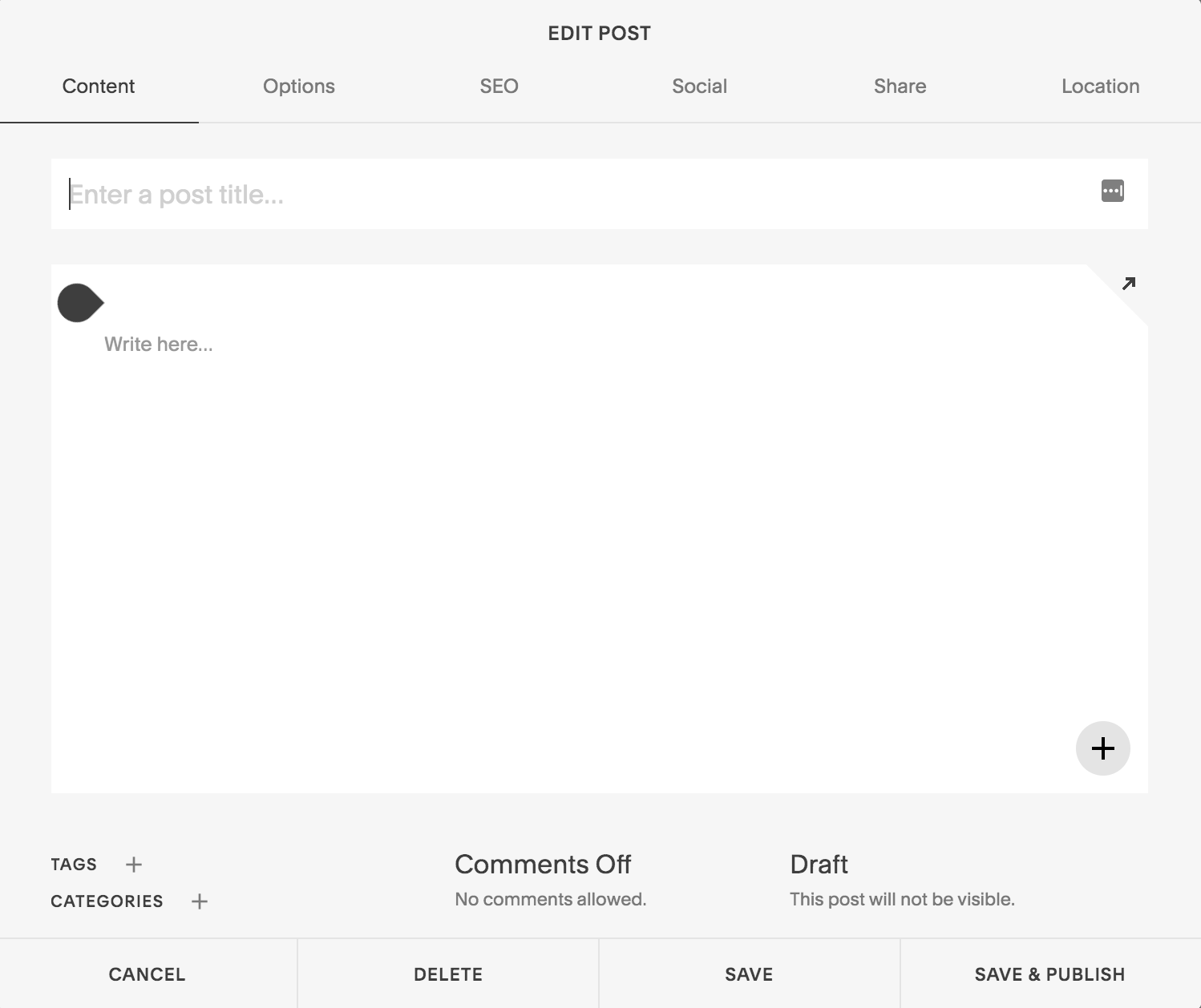 squarespace blogging