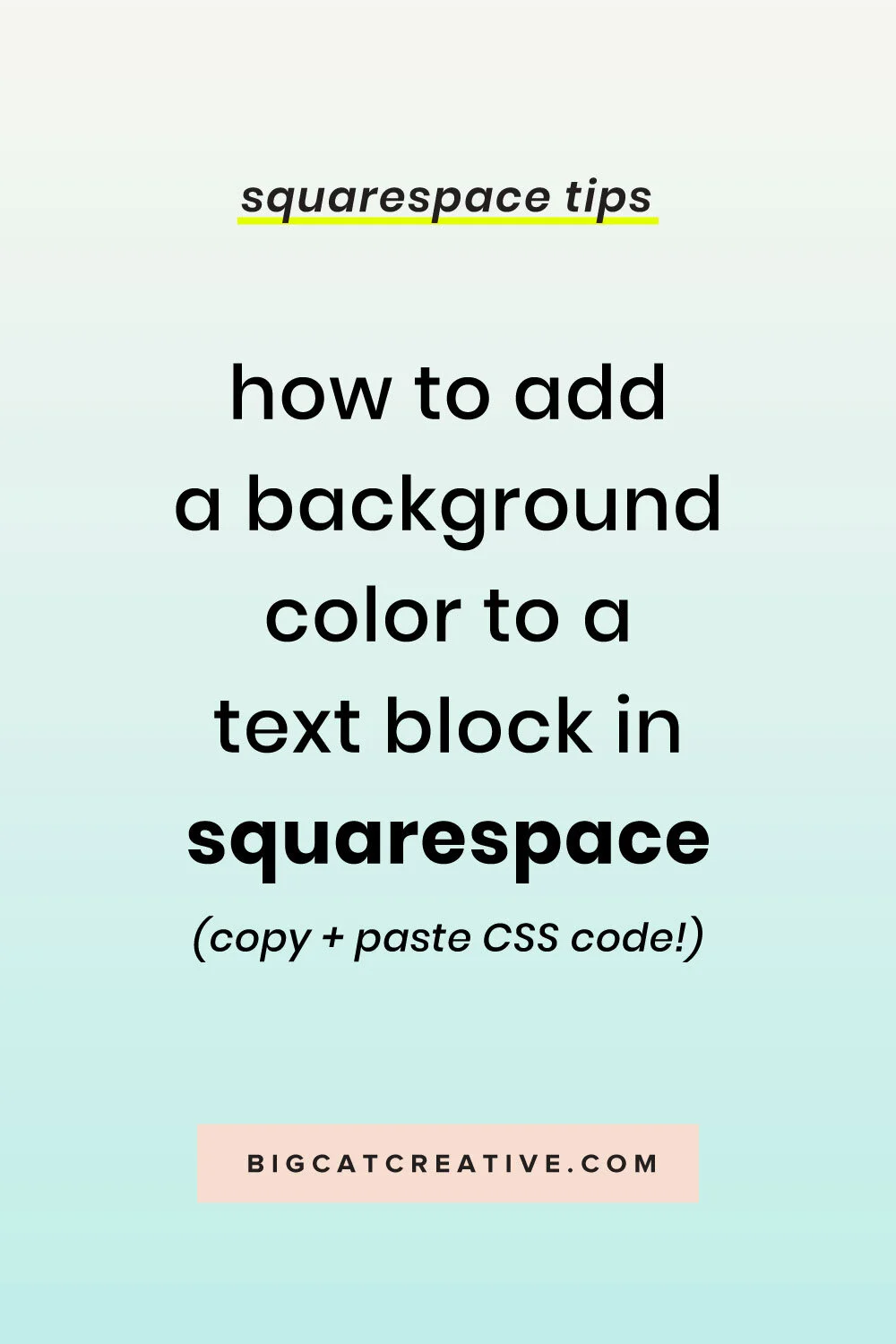 How to Add a Background Color to a Text Block in Squarespace u2014 Big 