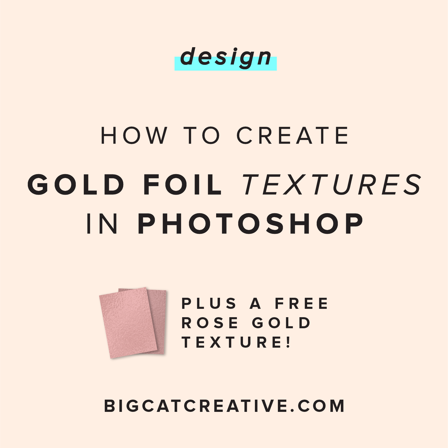 Create A Gold Foil Texture In Photoshop Diy Big Cat Creative Squarespace Templates