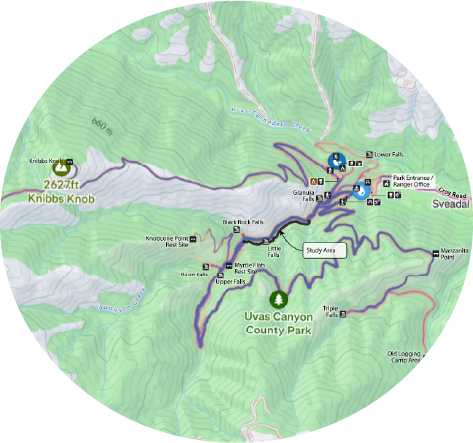 Map of Uvas Canyon County Park
