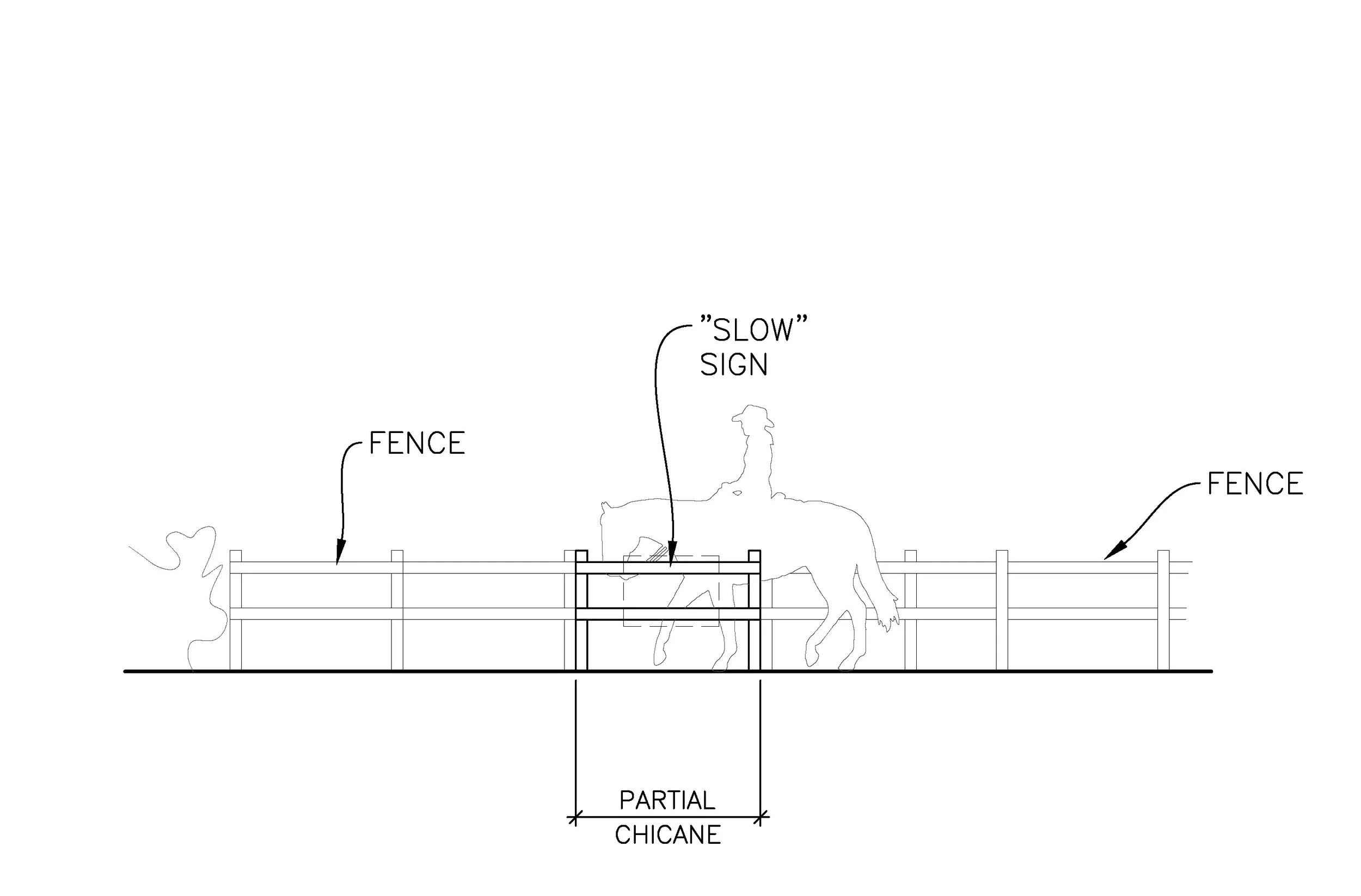 Illustration showing the proposed design and layout of the Dias Ridge Trail entrance.