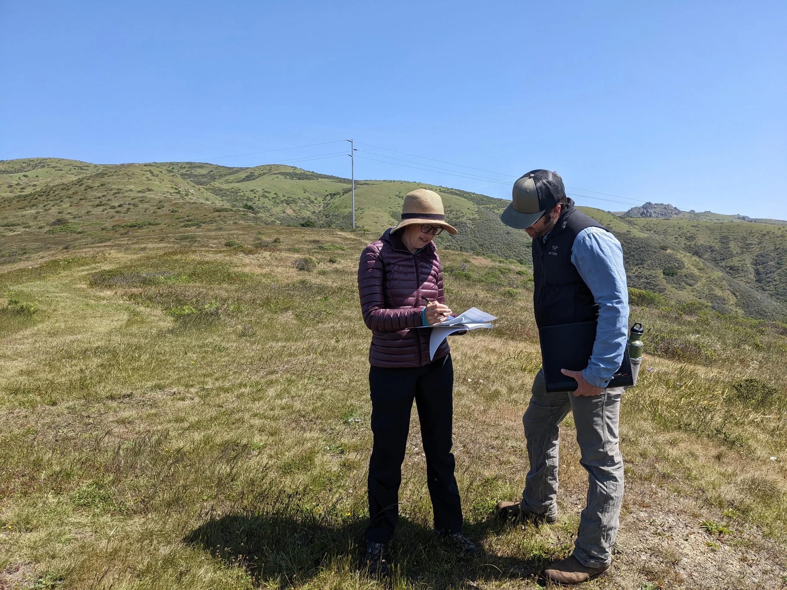 Zander Westbrook Design team member looking at a map with colleague.
