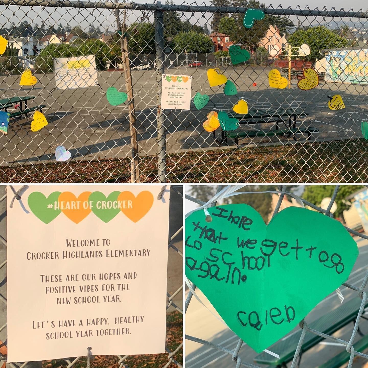 Went to Caleb&rsquo;s School this afternoon so he could affix his &ldquo;Heart of Hope&rdquo; to the playground fence. Lots of emotions all around😢😢😢🤞🤞❤️❤️❤️#crockerhighlandselementary #kidsmissschool #kidsfeelingsmatter #thankyouteachersandstaf