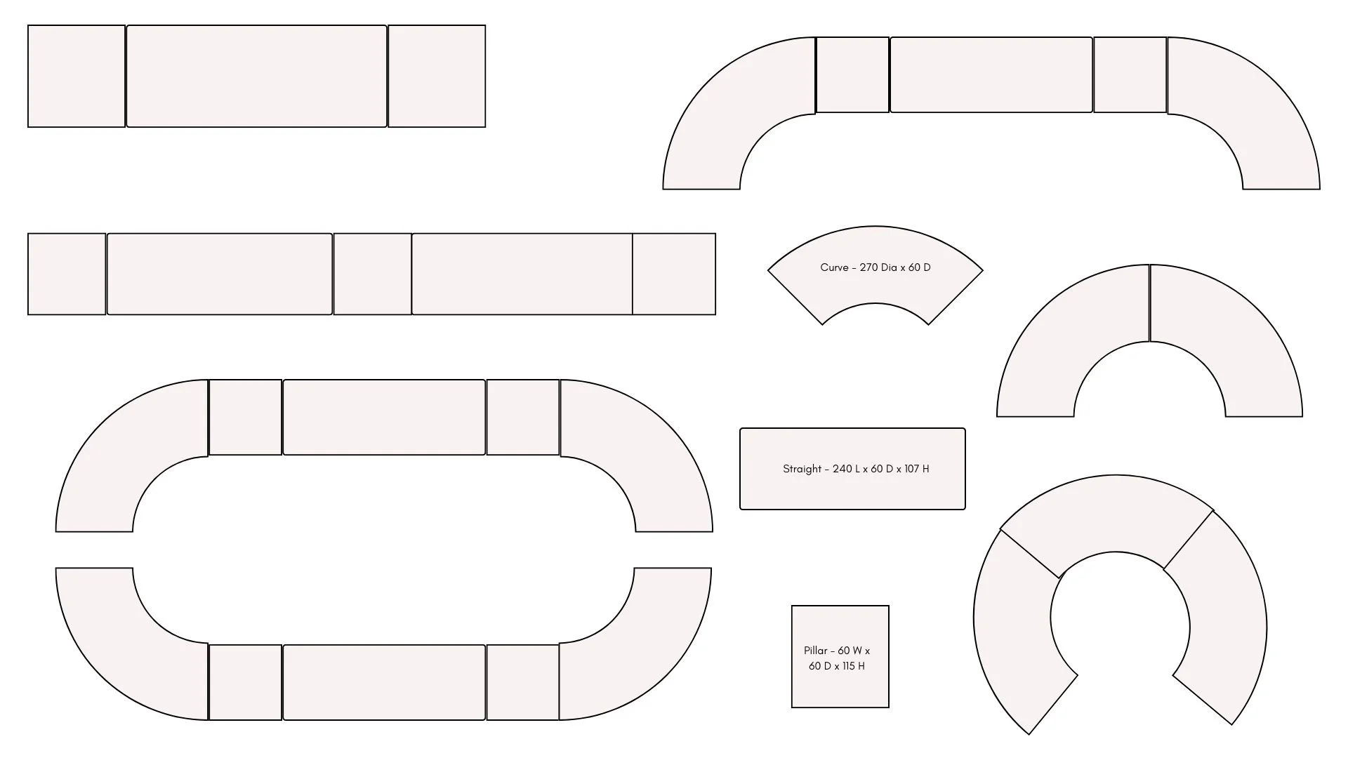 Modular Oval Bar Configurations | HYRE EVENTS | Corporate Event Hire Furniture Hire Sydney Exhibition Event Hire