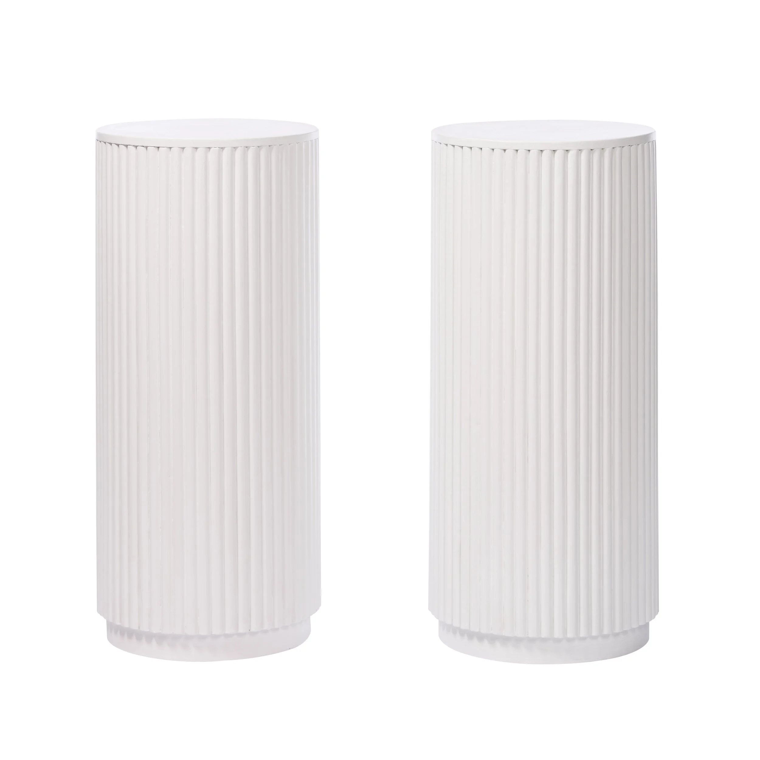 WHITE RIBBED PLINTHS (Copy)