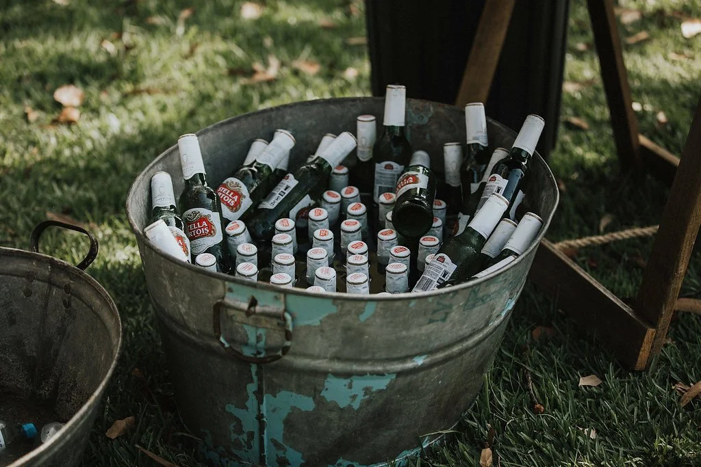 Vintage metal ice buckets available for hire in Sydney and NSW, ideal for rustic weddings and vintage styled events.